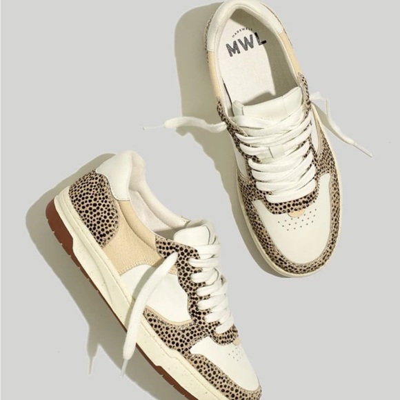 Madewell Shoes - Madewell Court Sneakers in Spotted Calf Hair sz 6